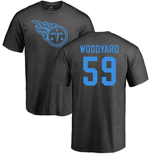 Tennessee Titans Men Ash Wesley Woodyard One Color NFL Football 59 T Shirt